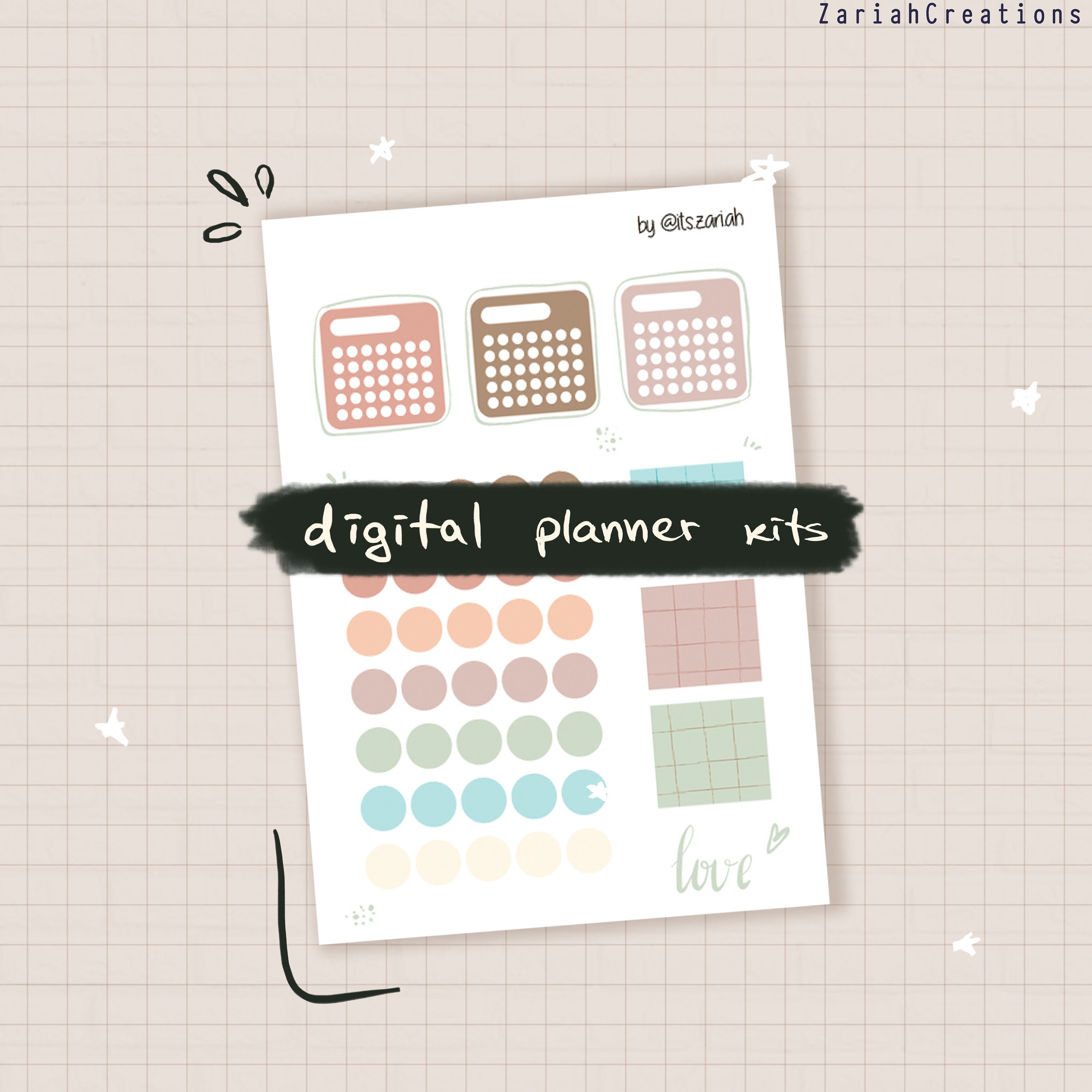Planner kits set of 4 Planner Sticker Kit Book Planner Etsy