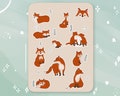 Fox Stickers, Die Cut Decals, Set of 11 product logo