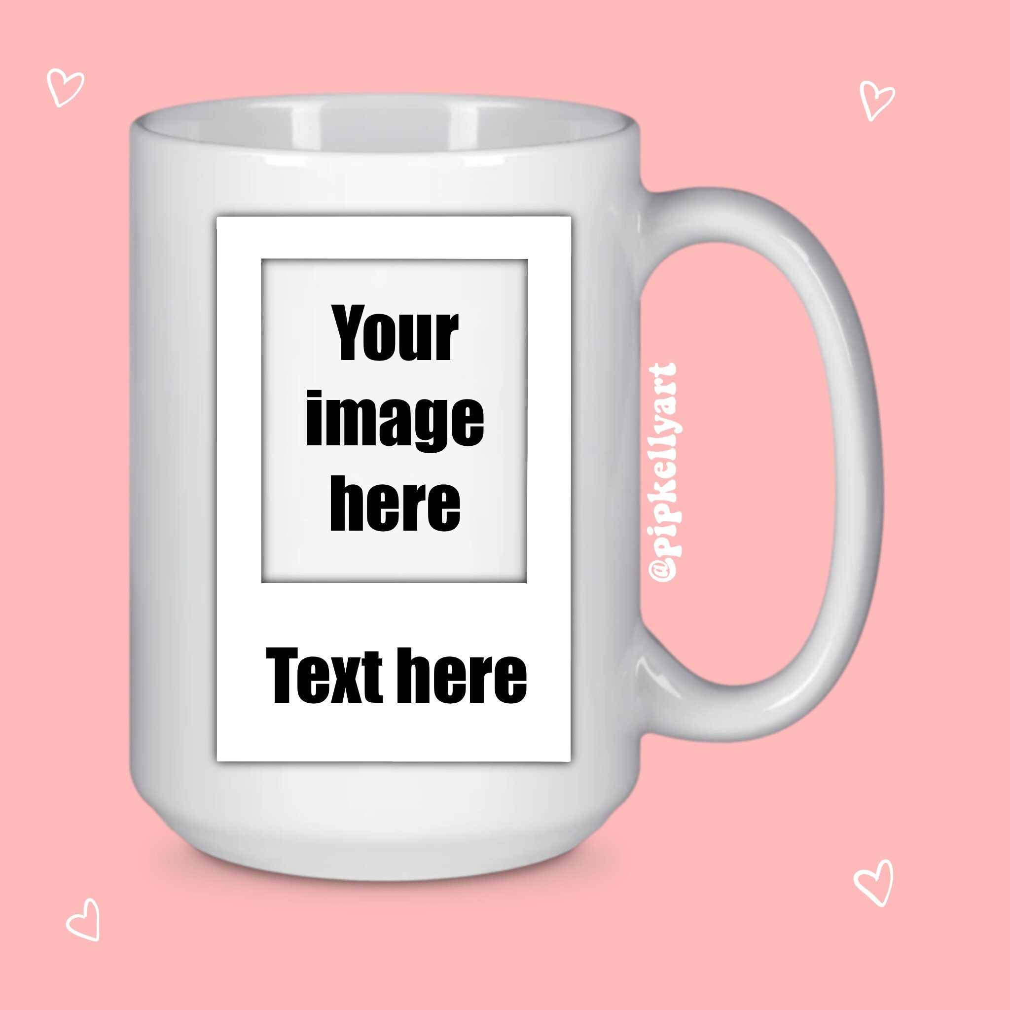 Personalised Photo Mug Custom Photo & Text Mug Double Sided Etsy