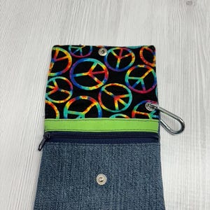 Mini wallet, jeans wallet, mini pencil case, sustainability, upcycling, gift, peace