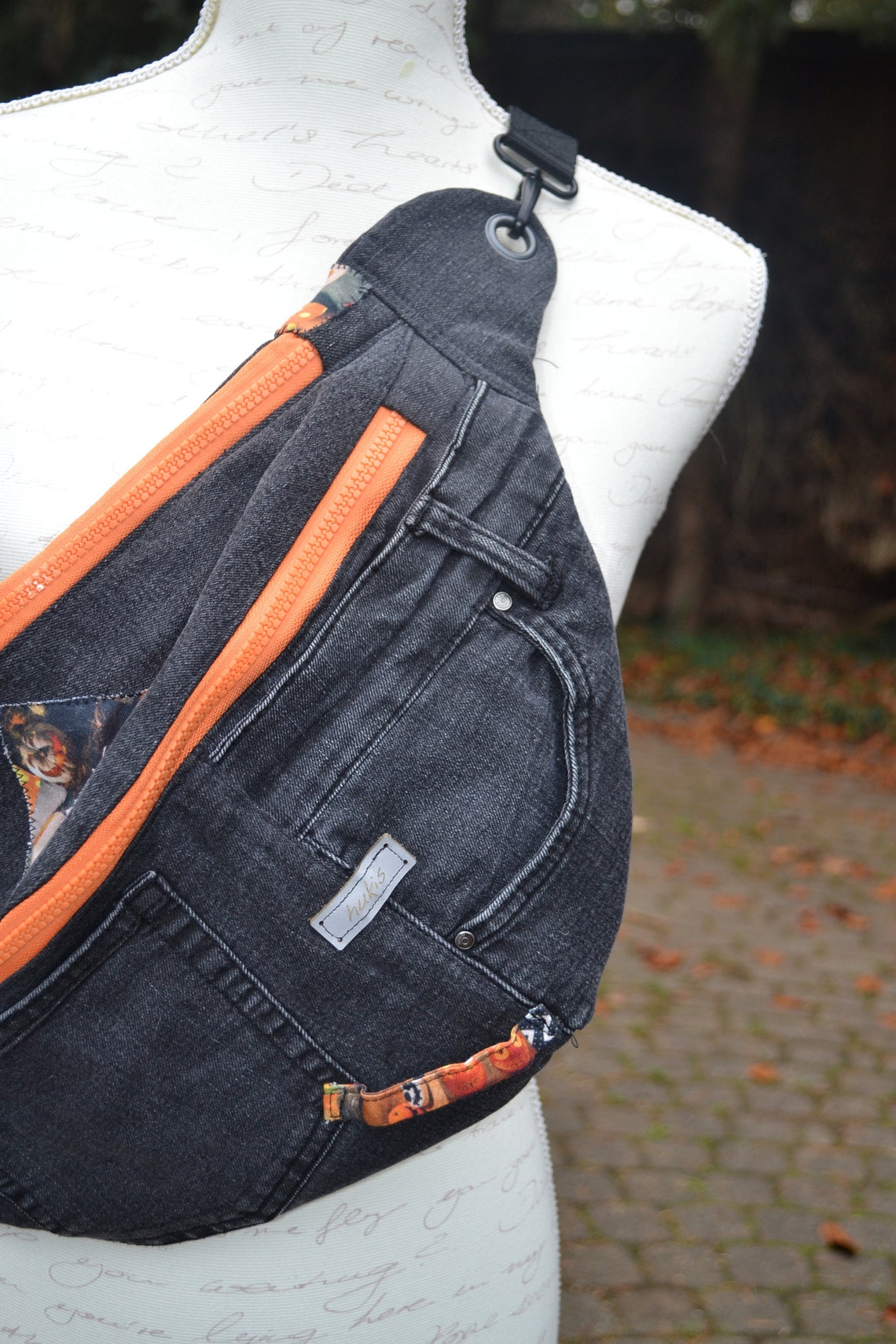 XXL belly bag handmade slingbag fanny pack recycling bag Etsy