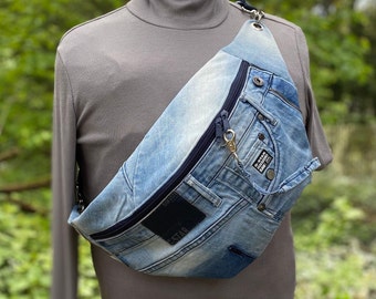 XL Bum bag Vintage aus G-STAR - Jeans Bauchtasche special  fanny pack Crossbody  upcycling  unisex Tasche Slingbag Hüfttasche