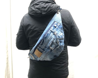 XL Bum bag made of Jack & Jones - Jeans Bum bag special Recycling fanny pack Crossbody upcycling fashion unisex bag Slingbag hip bag