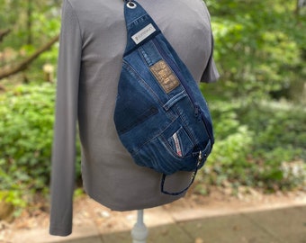 XL Bum bag Vintage aus DIESEL - Jeans Bauchtasche special  fanny pack Crossbody  upcycling  unisex Tasche Slingbag Hüfttasche