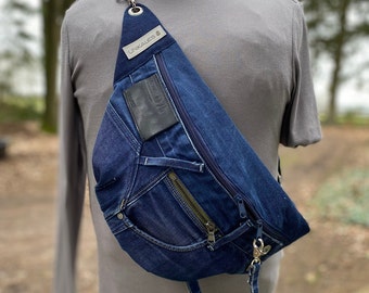 XL Bum bag Vintage aus Jack & Jones - Jeans Bauchtasche special  fanny pack Crossbody  upcycling  unisex Tasche Slingbag Hüfttasche