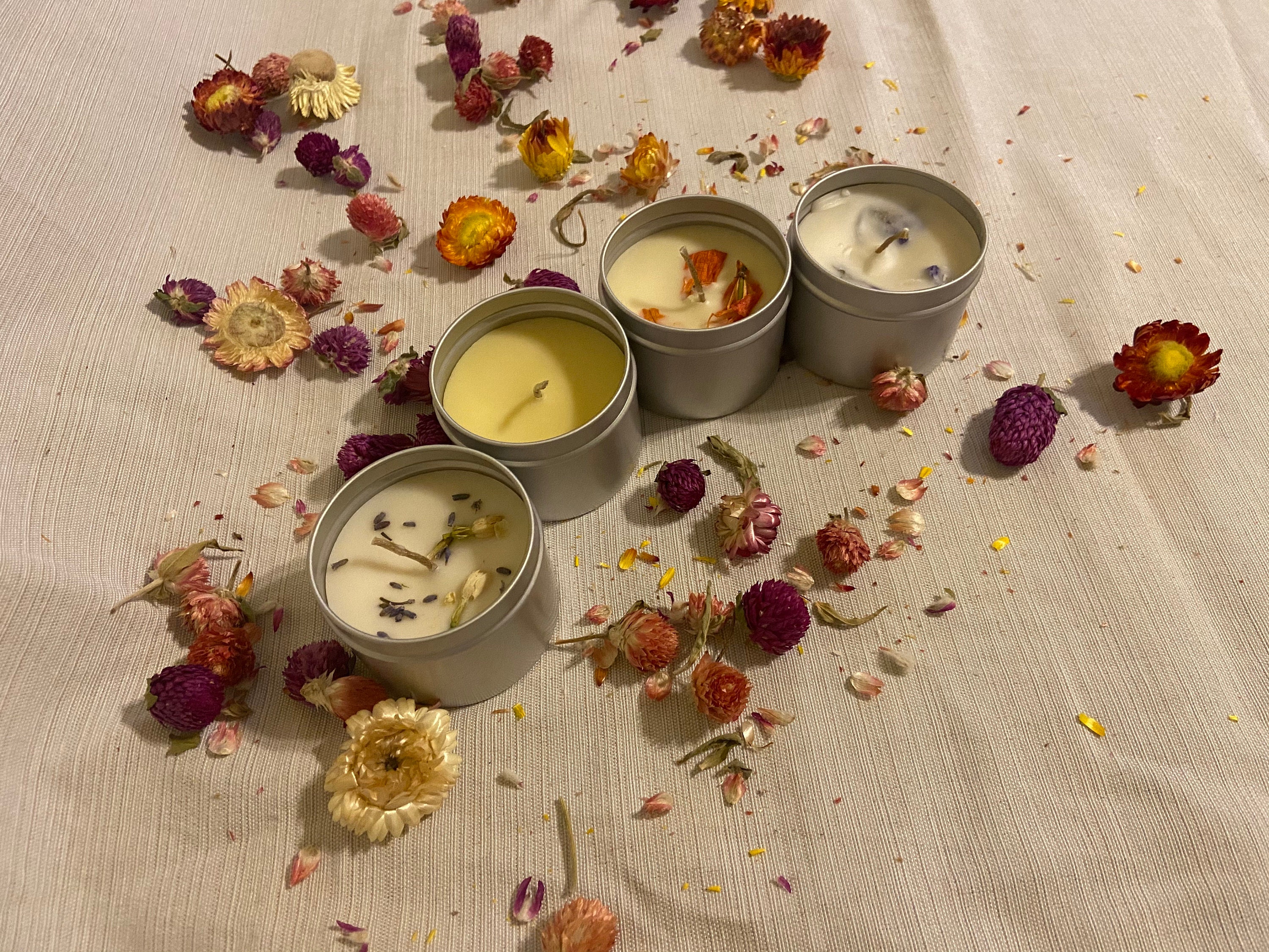 Organic Essential Oil Infused Beeswax Candles 4oz Multiple Etsy