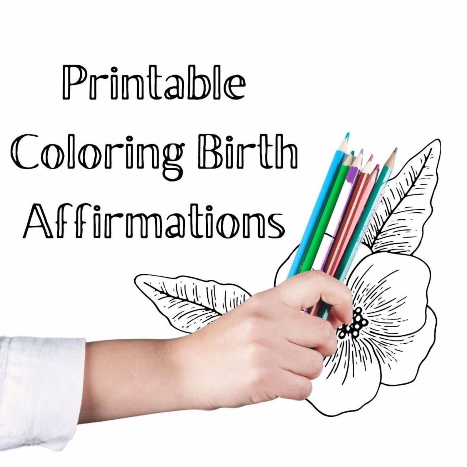 Birth Affirmations, Printable Birth Affirmations, Coloring Pages, Full ...