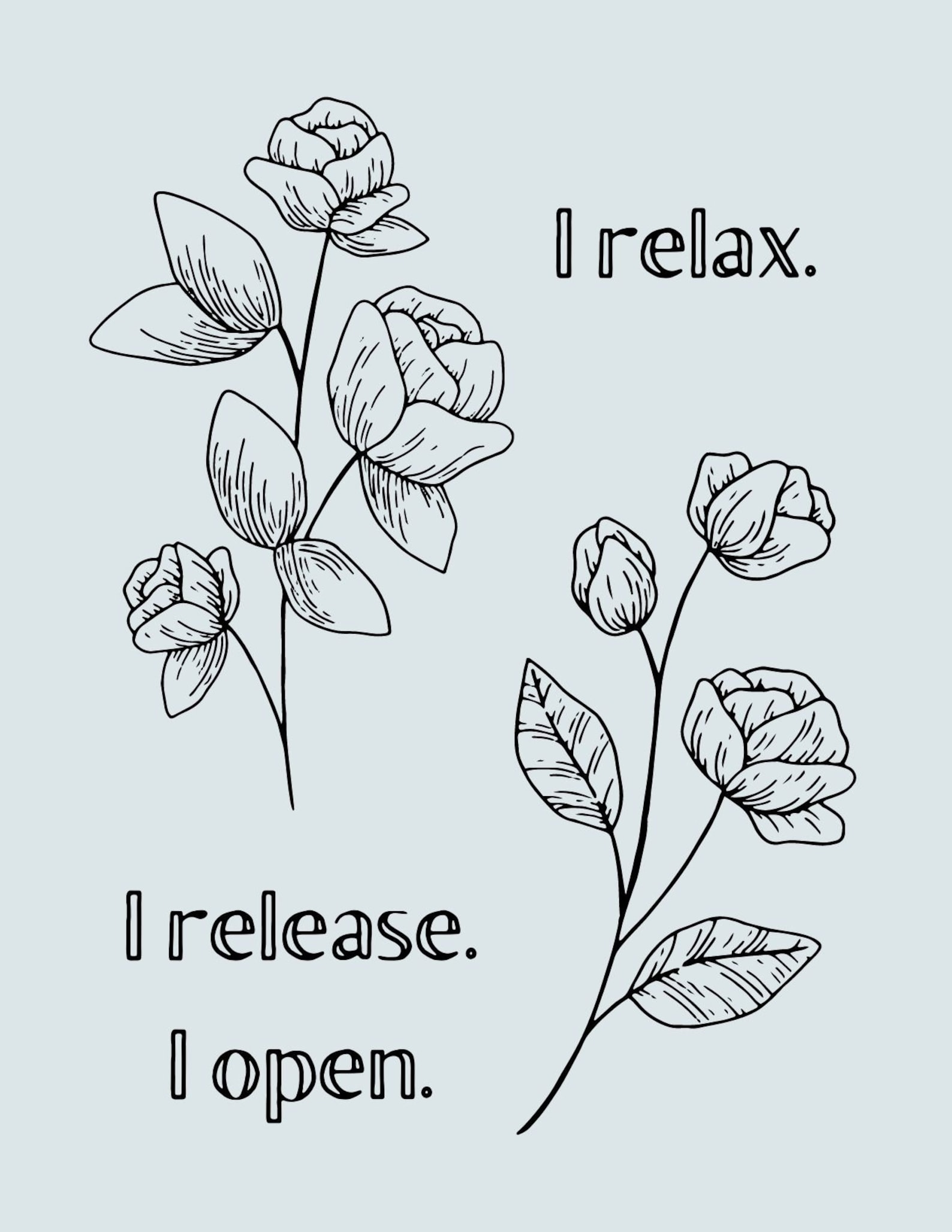 Birth Affirmations, Printable Birth Affirmations, Coloring Pages, Full ...