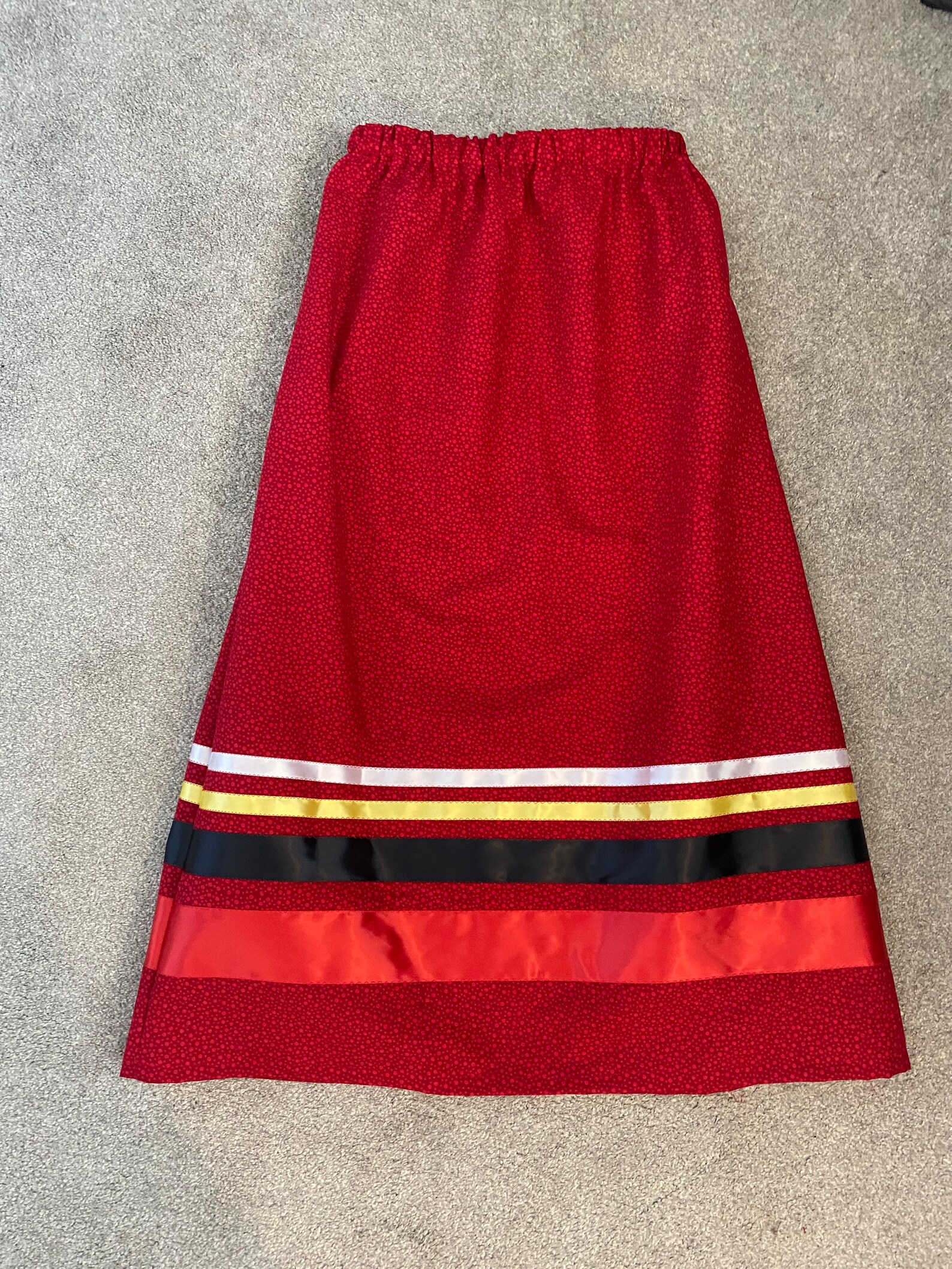 Red ribbon skirt Etsy
