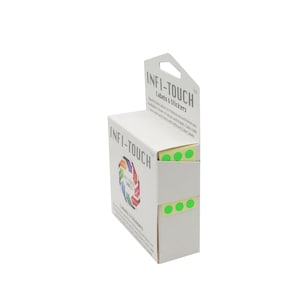 Infi-Touch Labels 1/4 Inch Round Permanent Color-Code Dot Stickers, 1000 per Dispenser Box - Fluorescent Colors