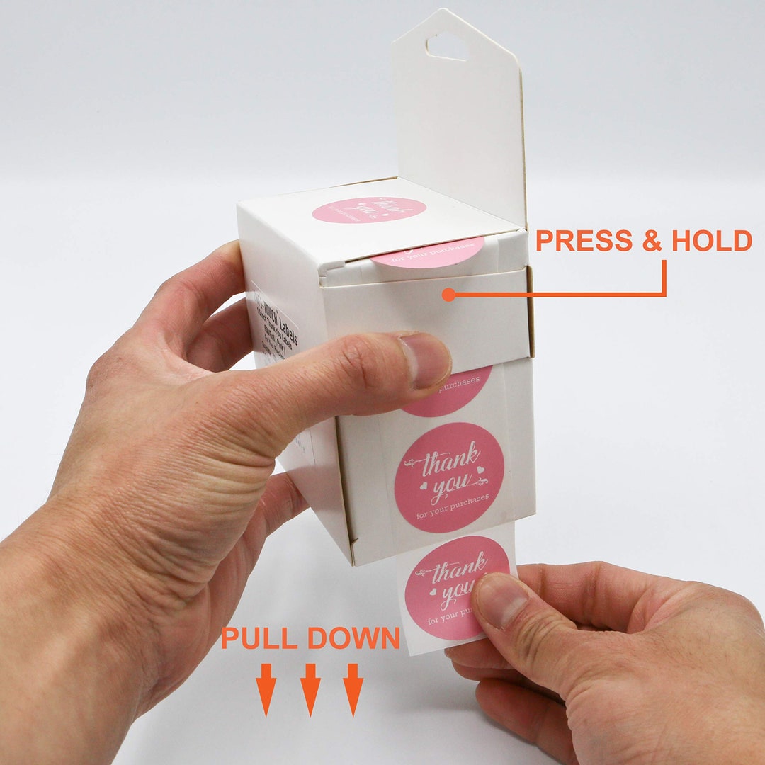 Infi-touch 2 Inch Round Pink Thank You Stickers -500 Labels per Roll ...