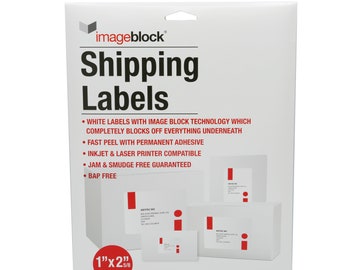 Infi-Touch Labels Mailing Labels with ImageBlock Technology for Laser and Inkjet Printers 1x 2 5/8, White
