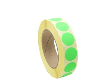 Infi-Touch Labels 1 Inch Round Permanent Color-Code Dot Stickers, 1000 Sticker per Roll - Fluorescent Colors