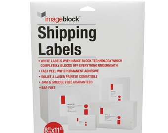 Infi-Touch Labels Mailing Labels with ImageBlock Technology for Laser and Inkjet Printers 3.5x5, White