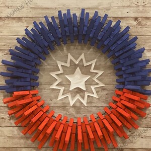 Juneteenth Flag Clothespin Wreath / Freedom Day / Front Door Wreath/ Home Decor - Multiple Sizes Available