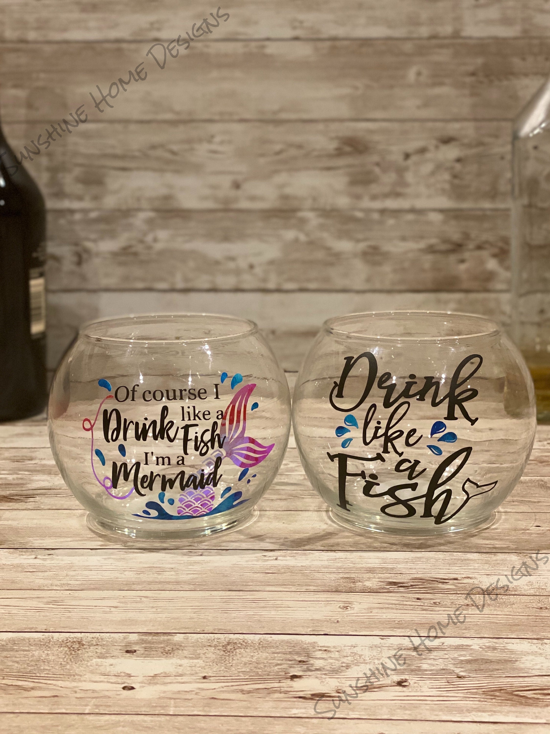 Drink Like A Fish Fishbowl Cocktail Glasses / Party Glasses Etsy