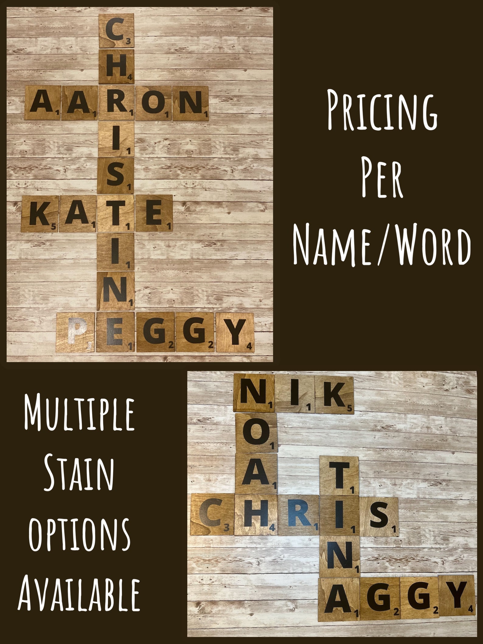 Custom 4 X 4 Wood Letter Tiles / Tiles for Wall / Etsy