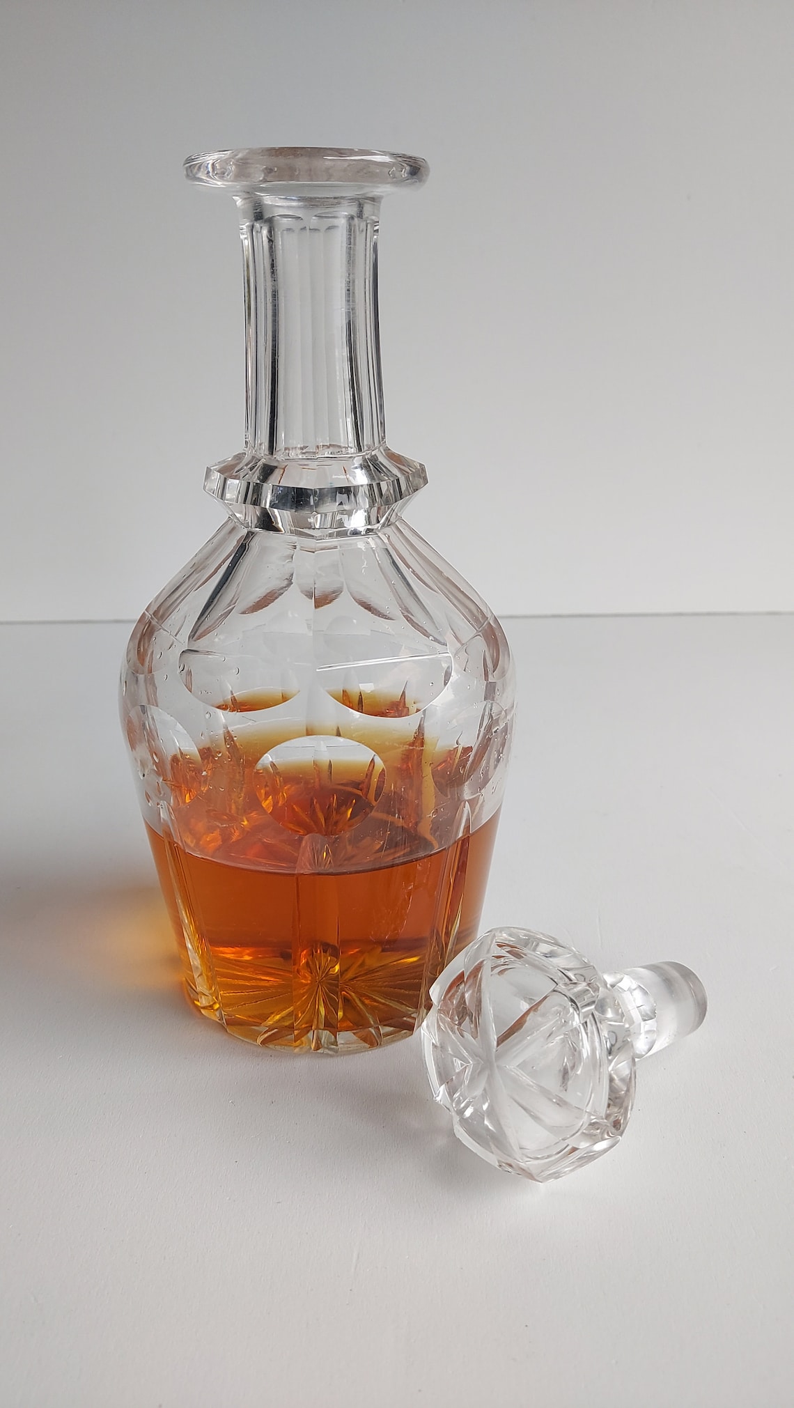 Vintage glass brandy/sherry decanter Etsy
