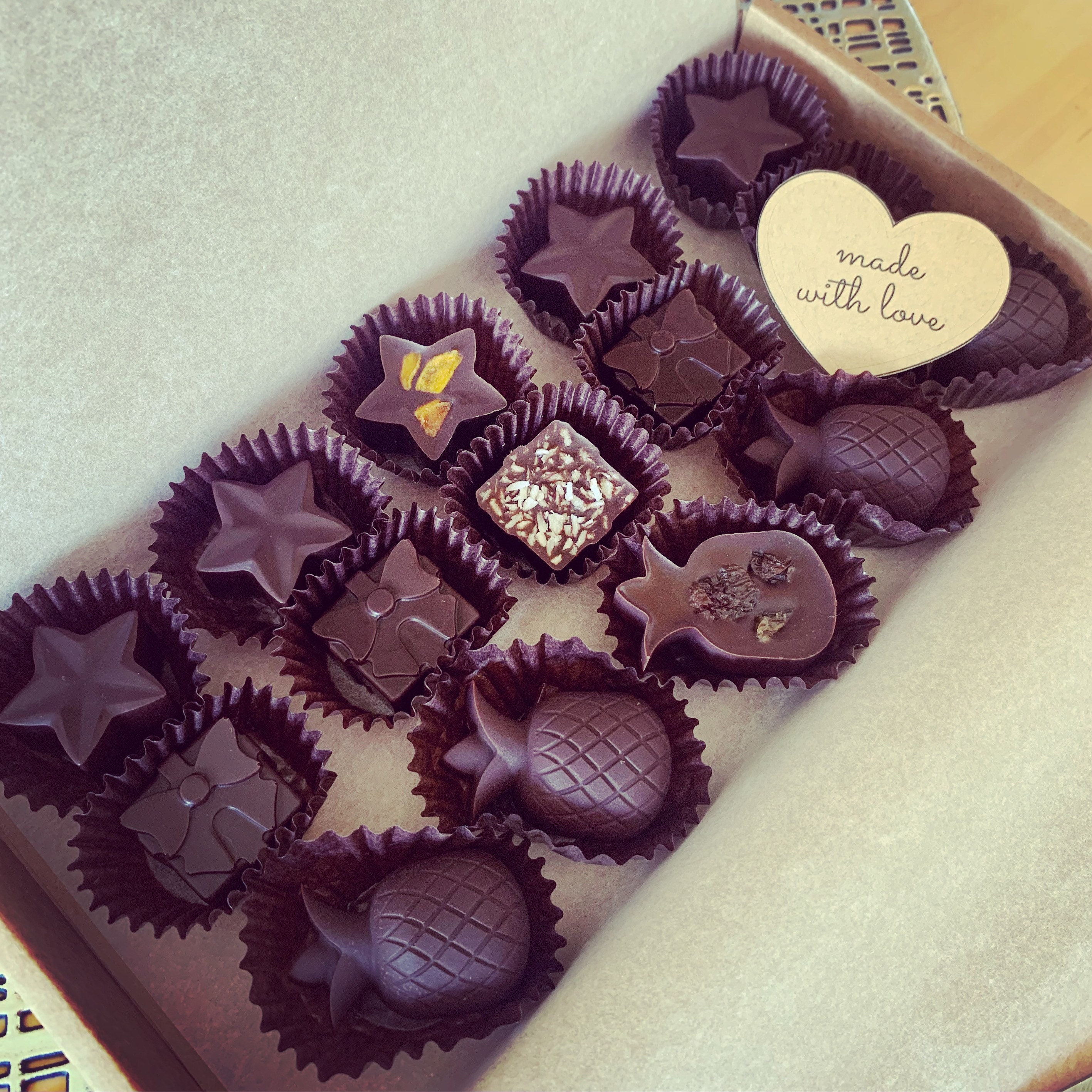 Handmade Organic Vegan DARK Chocolate Sweet Box Valentines Etsy