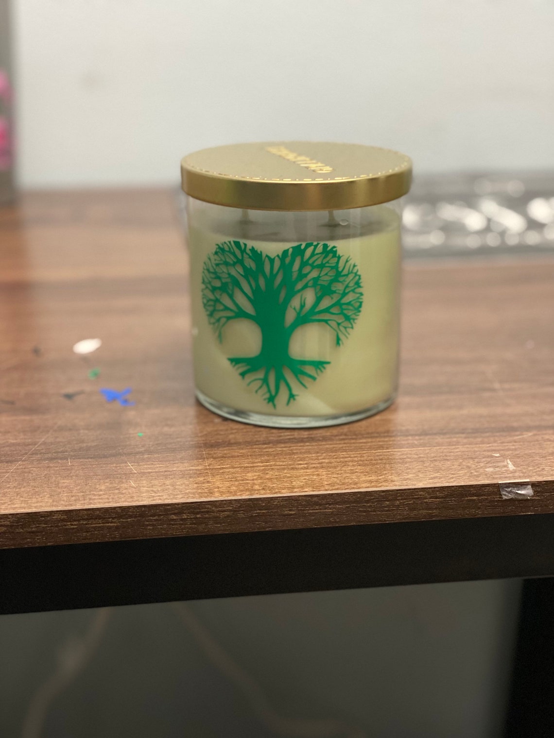 Tree of life scented candle Etsy