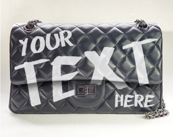 Bolso personalizado pintado a mano - piel de cordero