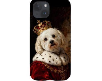 Tu perro como rey (o cualquier tema) - Funda para teléfono