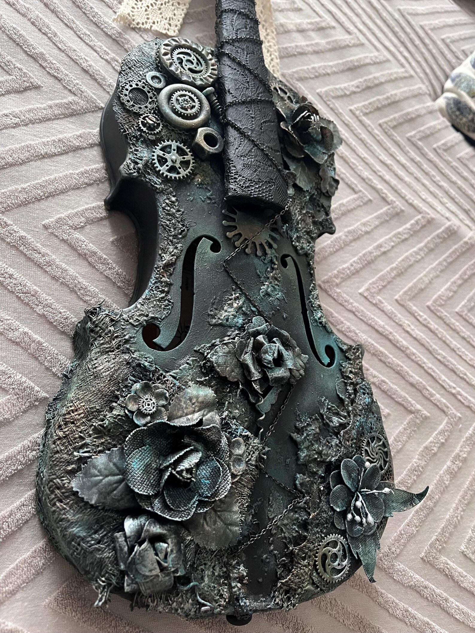 Steampunk Altered Violin. Original Decoration Art. Exclusive Gifts ...