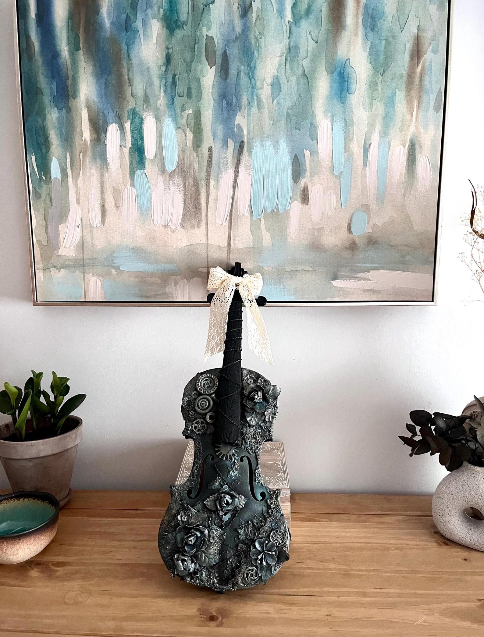 Steampunk Altered Violin. Original Decoration Art. Exclusive Gifts ...