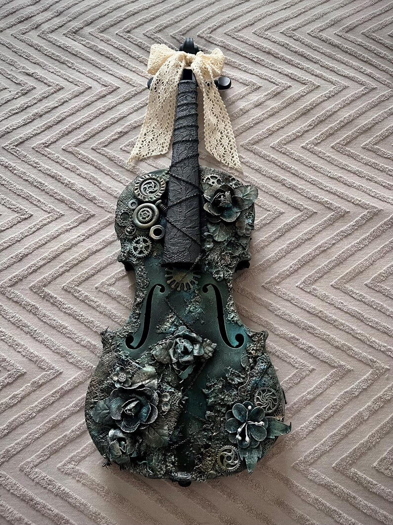 Steampunk Altered Violin. Original Decoration Art. Exclusive Gifts ...
