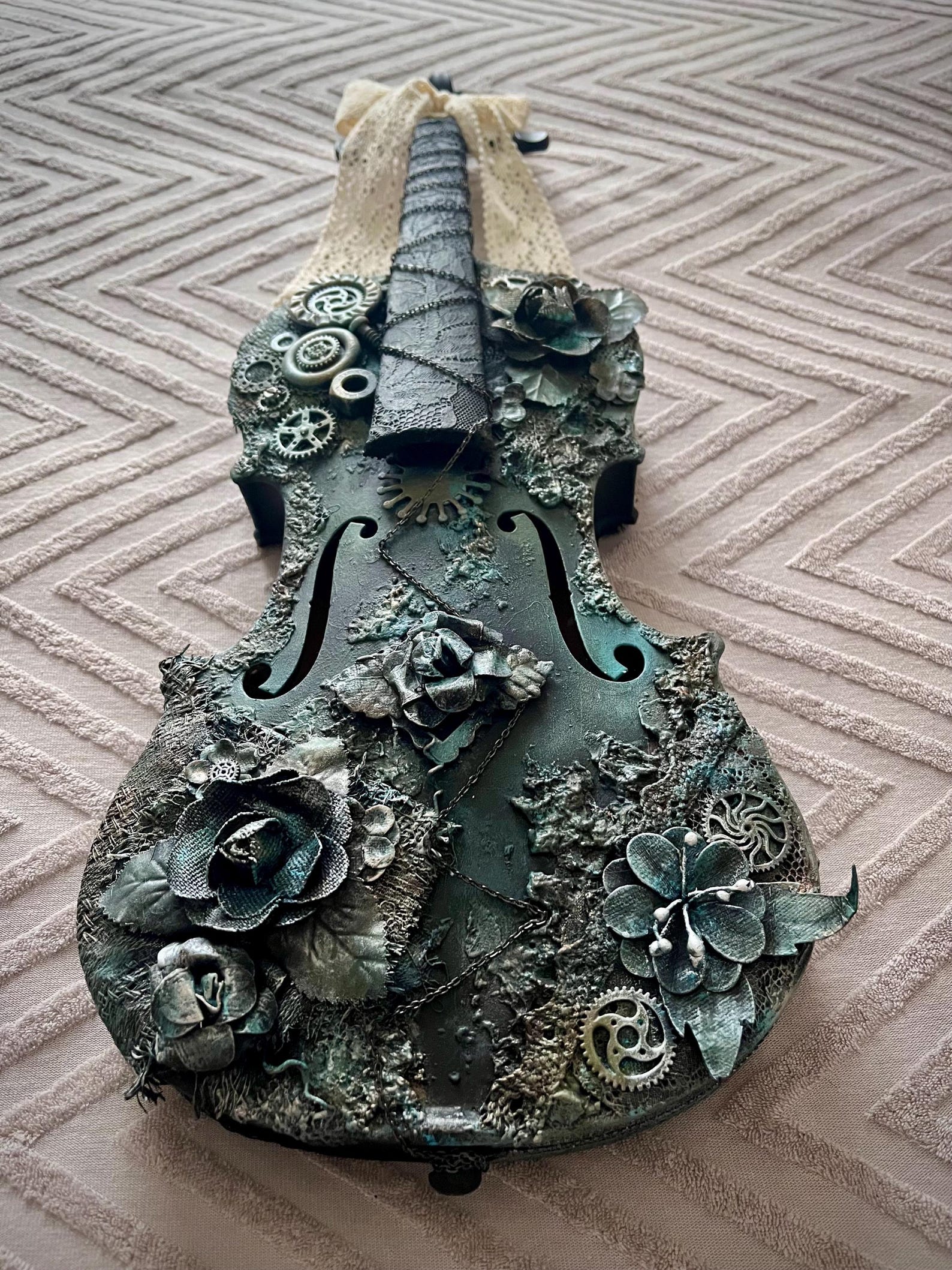 Steampunk Altered Violin. Original Decoration Art. Exclusive Gifts ...