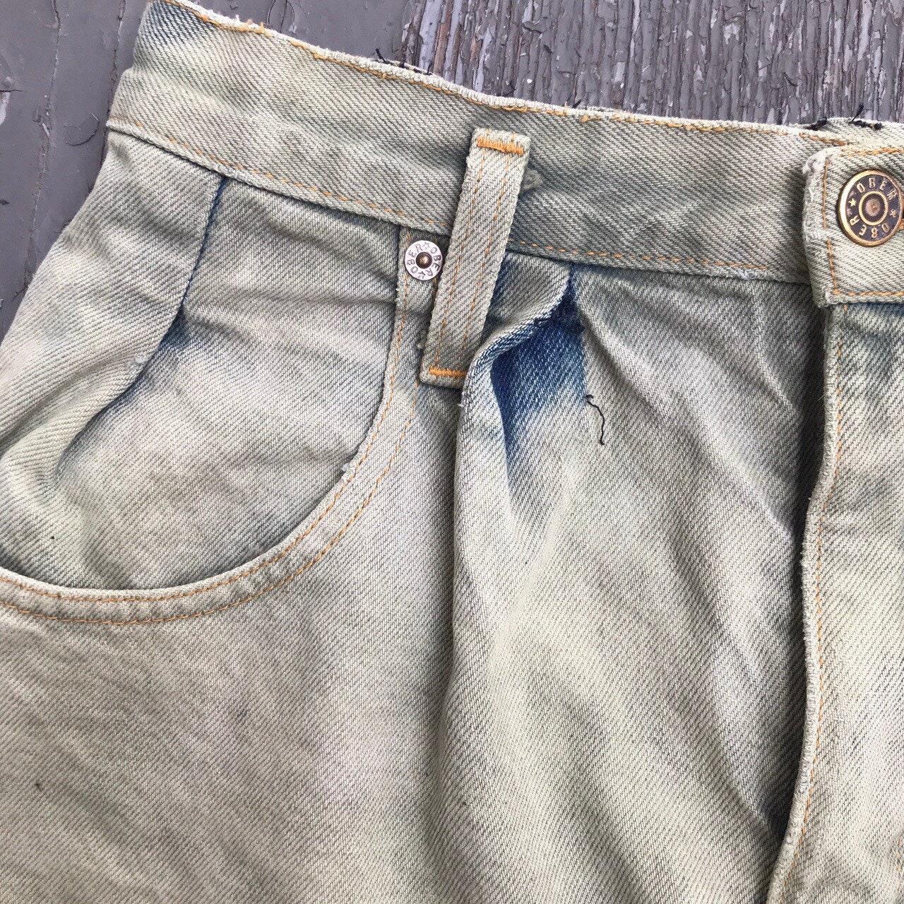 90s Vintage mens Short Shorts Grunge Washed Denim | Etsy