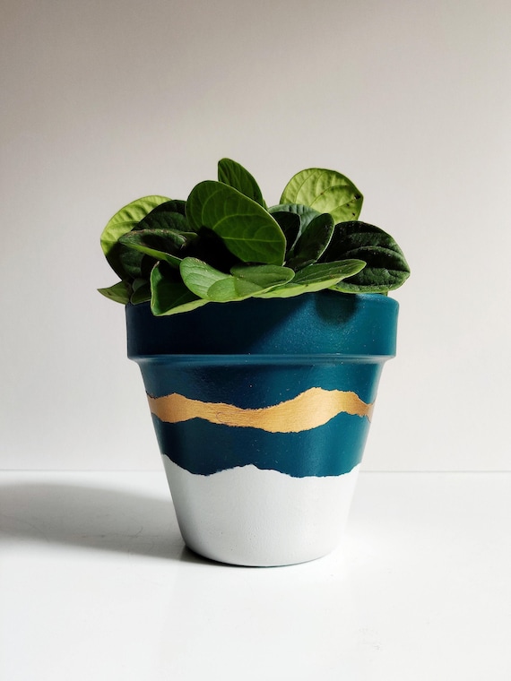 Planters & Pots Outdoor & Gardening hand painted terracotta plant pot