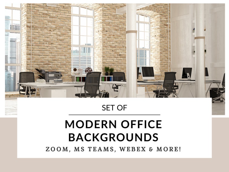 Zoom Background Virtual Meeting Backdrops Modern Office Home Office