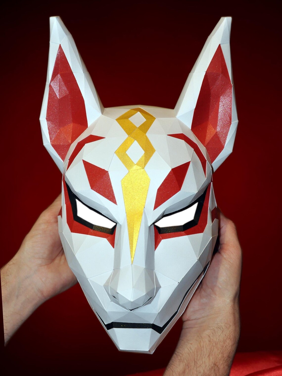 Kitsune Paper Mask PDF Template Japanese Animal Fox Mask - Etsy Singapore