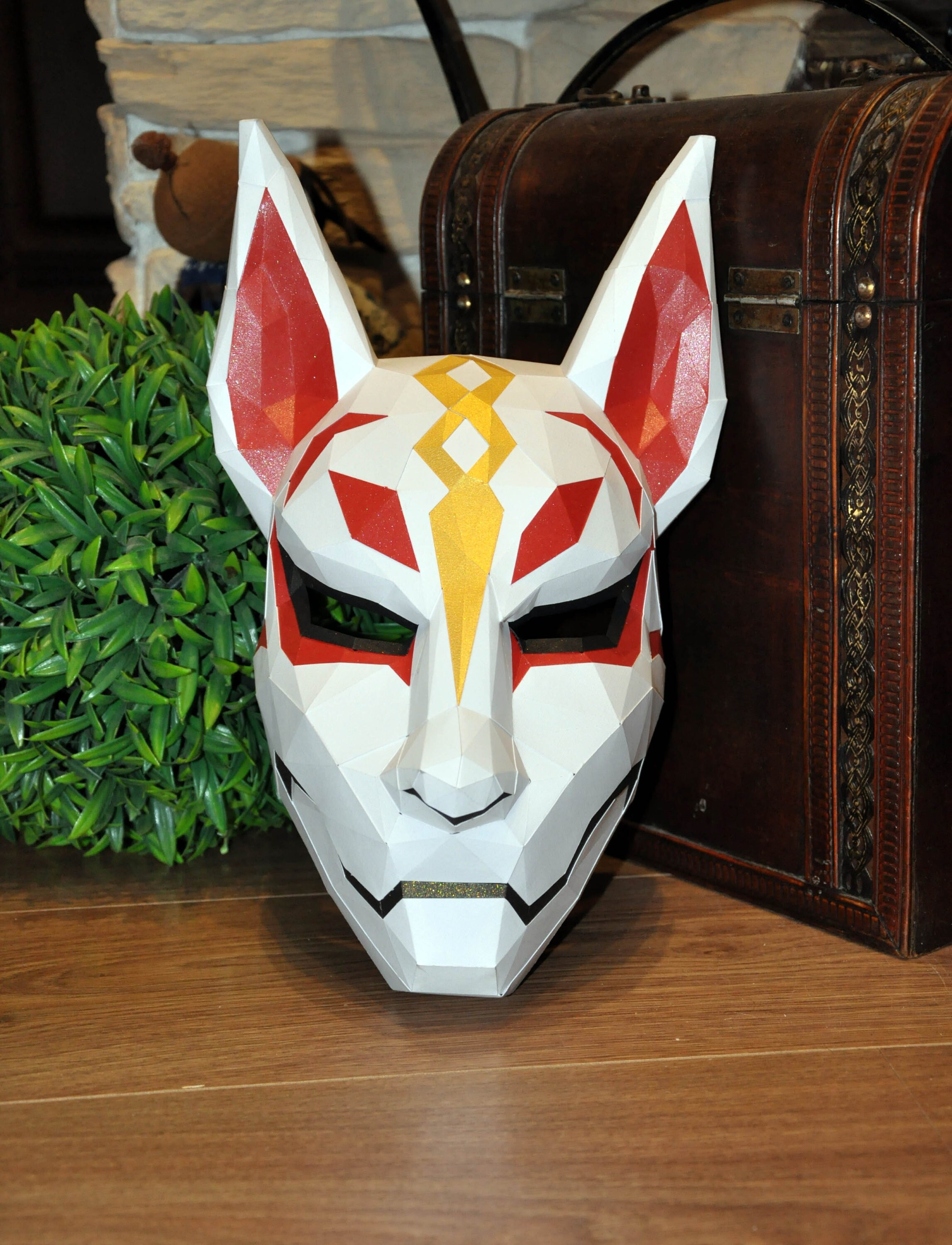 Kitsune Paper Mask PDF Template Japanese Animal Fox Mask - Etsy Singapore