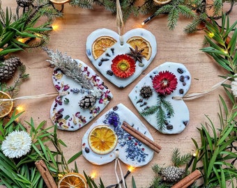 Eco&Vegan Friendly Christmas and Interior Decorations-Medallions/Soy Wax, Fragrances and Botanicals/Natural Baubles/Flameless Candles