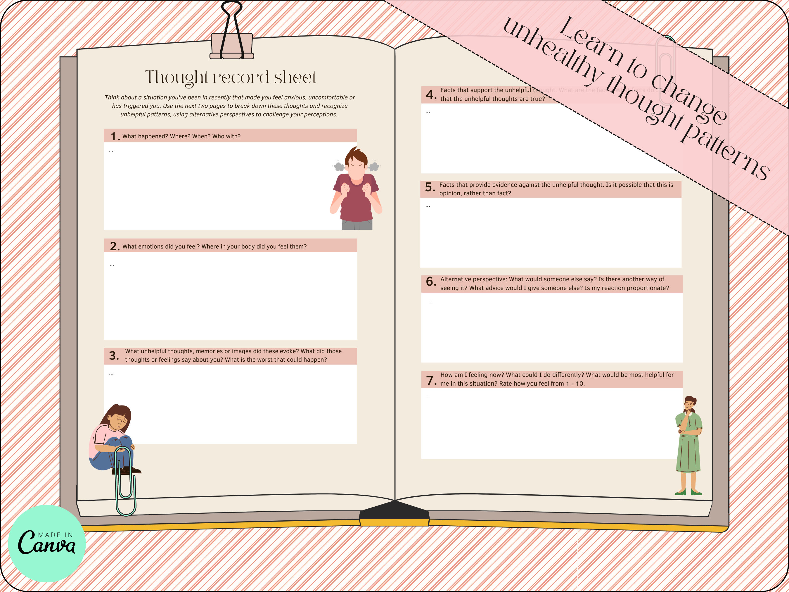 Self Esteem Workbook for Adults and Teen Therapy Worksheets Mental ...