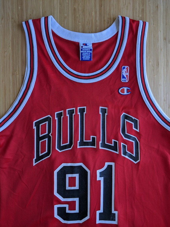 Vintage Dennis Rodman #91 Chicago Bulls Champion N