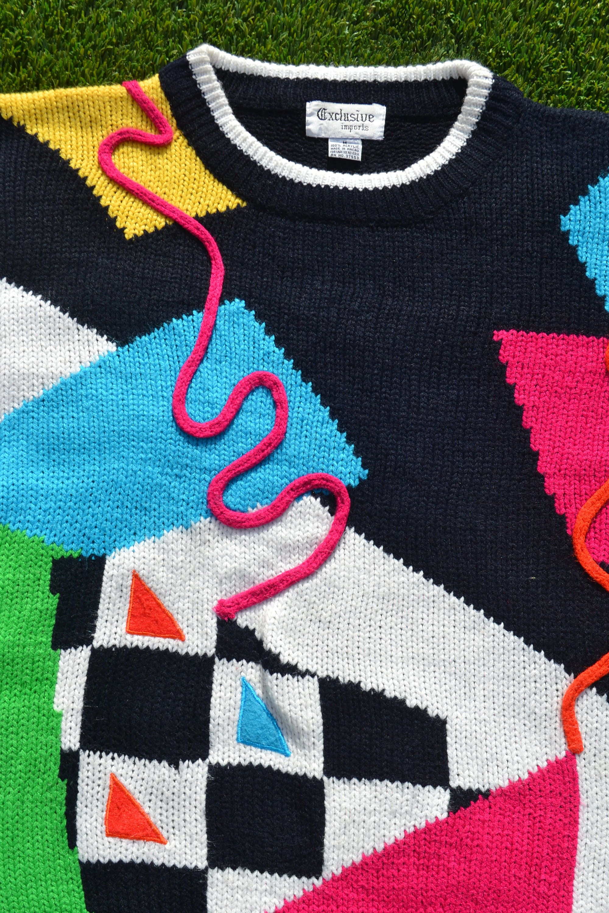 VINTAGE 80s UGLY JUMPER 80s Rainbow Abstract Woolen Knit 80s - Etsy Canada