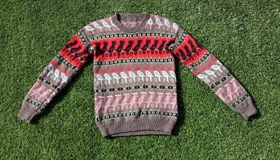 VINTAGE 80s Liz Gemmell JUMPER Jenny Kee Style 80s Australian