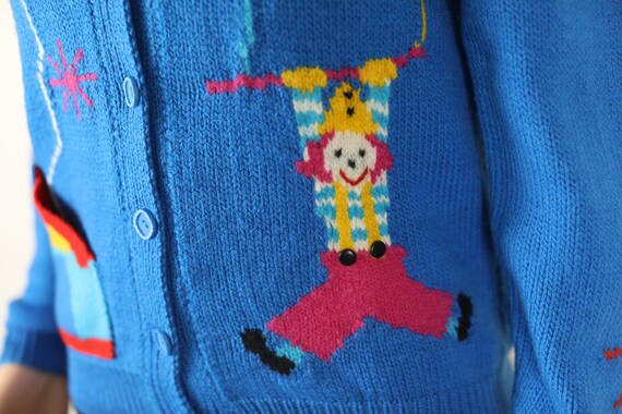 VINTAGE 90s UGLY JUMPER! 90s Rainbow Circus Knit,… - image 4