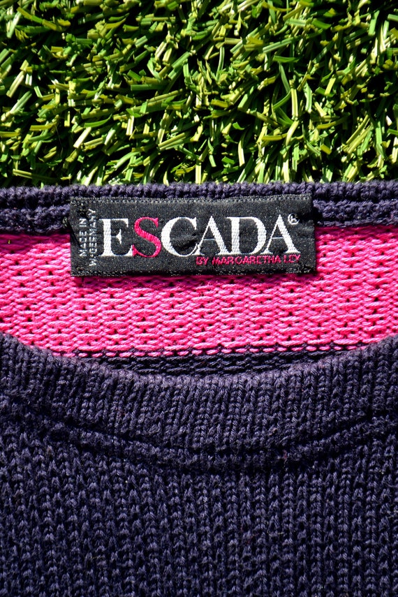 VINTAGE 80s ESCADA JUMPER 80s Rainbow Lorikeet Knitted Jumper 80s