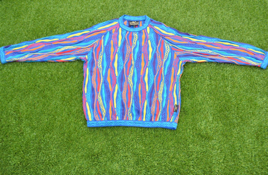 VINTAGE 90s Rainbow AUTHENTIC COOGI Knit Vintage 90s Coogi ...