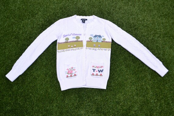 VINTAGE 90s SWEET CARDIGAN! Vintage Farm Cardi, 90