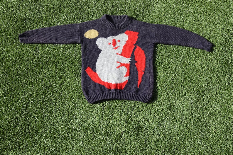 Vintage 80s PRINCESS DIANA Jenny Kee KOALA Jumper 80s Jenny Etsy