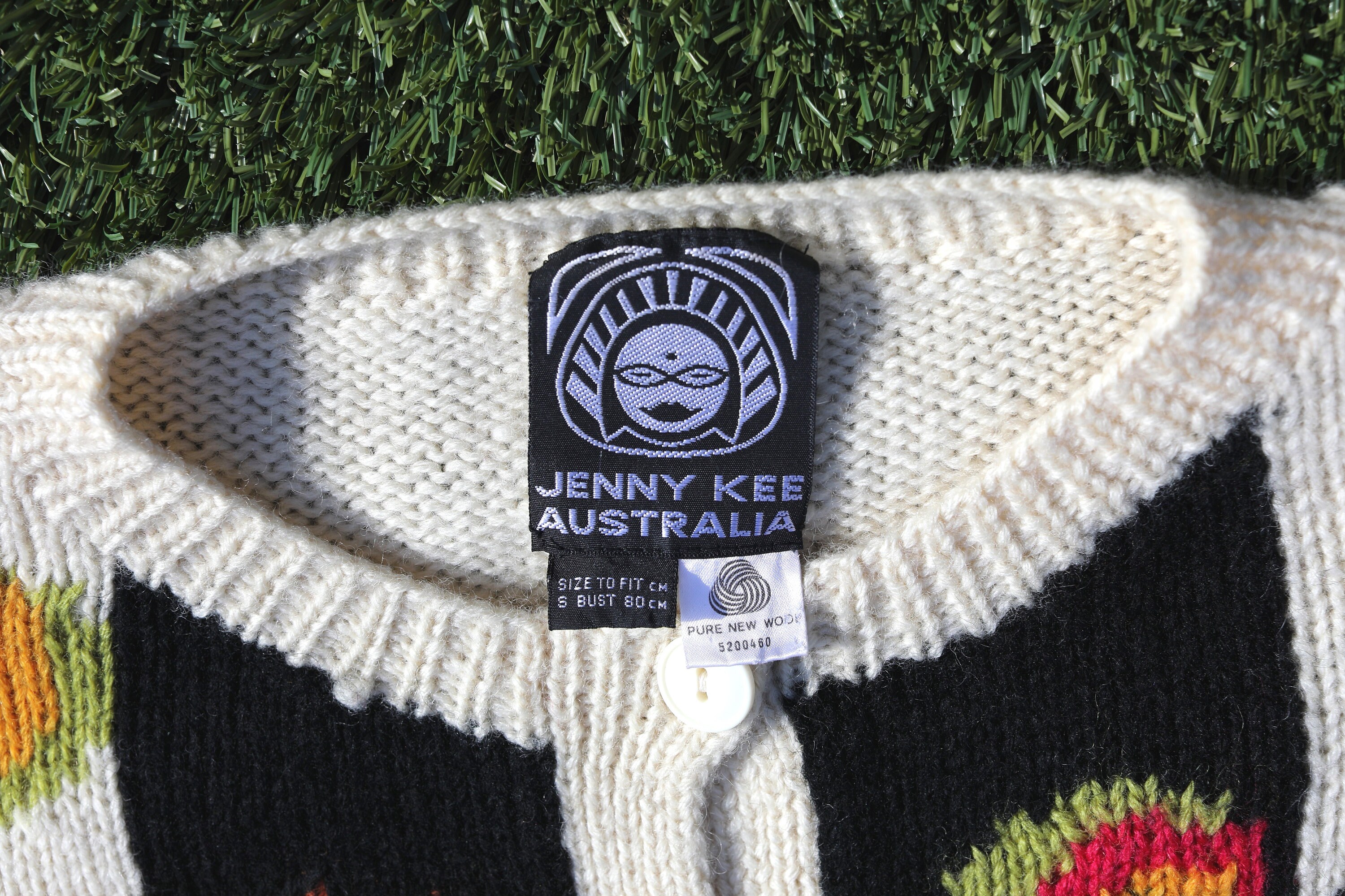 Vintage 80s ORIGINAL JENNY KEE Jumper, gumnut and Leaves