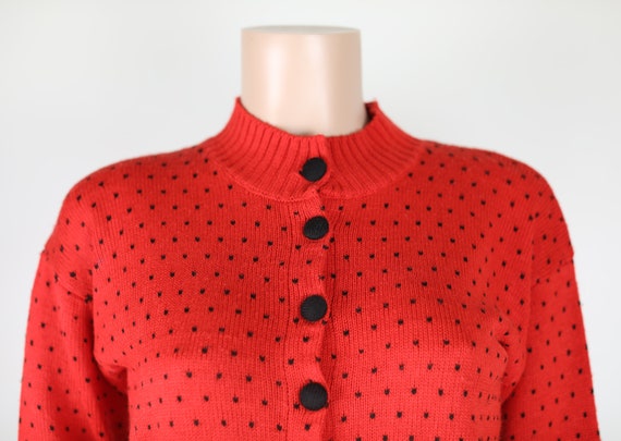 VINTAGE 50s Red Jumper, Size 8-10, 50s Pin UP, 19… - image 6