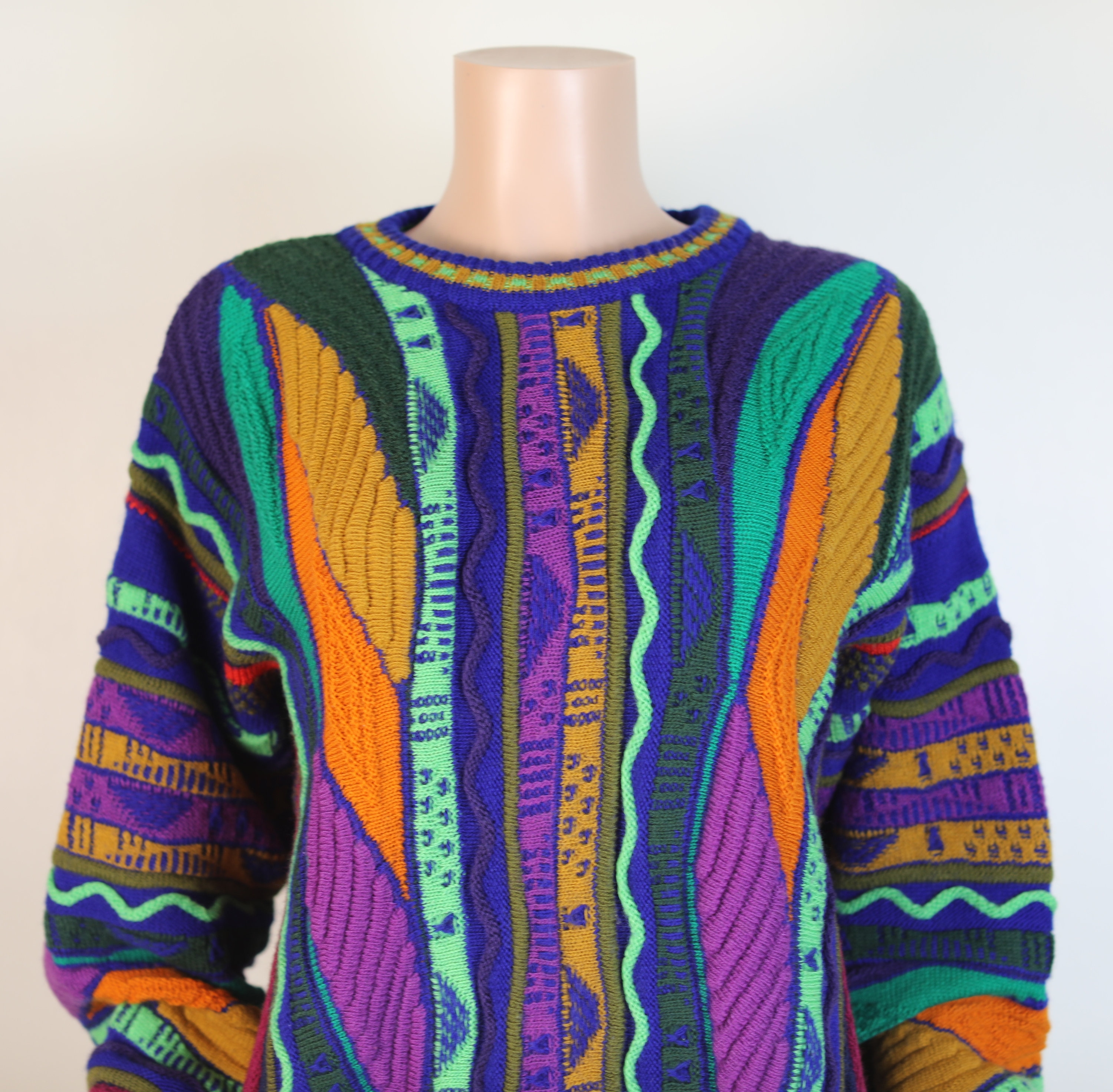 VINTAGE 90s Rainbow Textured Knit Vintage 90s Knit, Coogi Style, Chunky Cable Knit, 90s Size 16 Ladies, 90s Knit, 90s Jumper, 90s Sweater - Etsy VINTAGE 90s Rainbow Textured Knit Vintage 90s Knit, Coogi Style, Chunky Cable Knit, 90s Size 16 Ladies, 90s Knit, 90s Jumper, 90s Sweater - Etsy