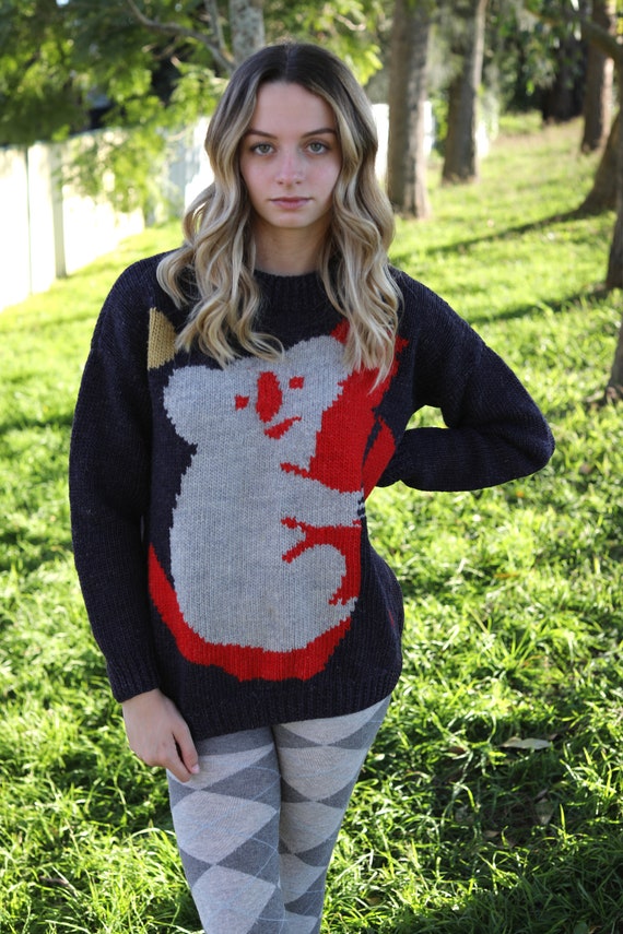 Vintage 80s PRINCESS DIANA Jenny Kee KOALA Jumper, 80s Jenny Kee  