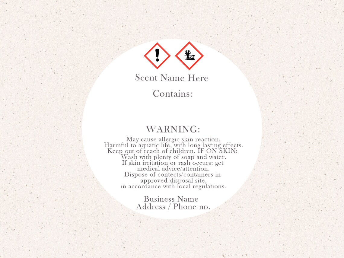 CLP Warning Stickers Wax Melts Soaps Room Spray Bath Etsy